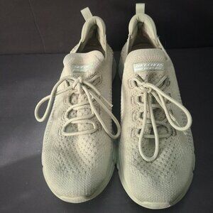 Skechers Bobs B Flex Lo Sneakers Ladies Size 8 Olive Green Color Mesh Uppers